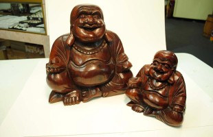 Wood, Happy Buddha