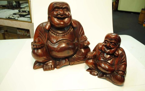 Wood, Happy Buddha