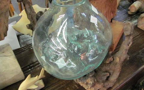 Hand Blown Glass on Driftwood